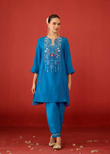 NURA KURTA SET - CERULEAN BLUE