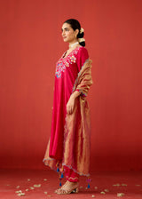 ZOYA KURTA SET - RED