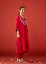 ZOYA KURTA SET - RED