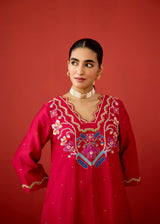 ZOYA KURTA SET - RED