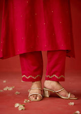 ZOYA KURTA SET - RED