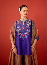 ABEER SHARARA SET - PURPLE