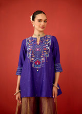ABEER SHARARA SET - PURPLE
