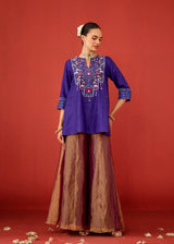 ABEER SHARARA SET - PURPLE