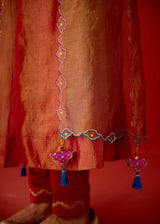 ZARIN ANARKALI SET - RED