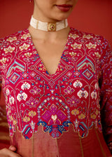 ZARIN ANARKALI SET - RED