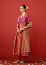 ZARIN ANARKALI SET - RED