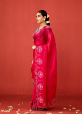 ZOHRA SAREE BLOUSE SET - RED