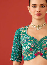 AABHA BLOUSE - EMERALAD GREEN