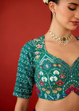 AABHA BLOUSE - EMERALAD GREEN