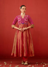 ZARIN ANARKALI SET - RED