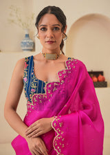 Nargis Saree - Fuchsia Pink