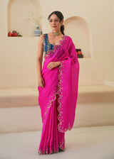 Nargis Saree Nima Blouse - Fuchsia Pink