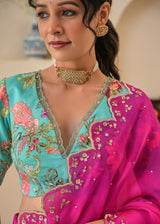 Nargis Saree Fiza Blouse - Fuchsia Pink