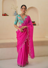 Nargis Saree Fiza Blouse - Fuchsia Pink