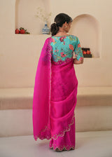 Nargis Saree Fiza Blouse - Fuchsia Pink
