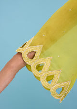 SERENA SHARARA SET - OLIVE YELLOW