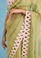 KEREN SAREE SERENA BLOUSE SET - PISTA GREEN
