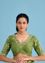 NELLI BLOUSE - OLIVE GREEN