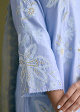 NELLI KURTA SET - POWDER BLUE