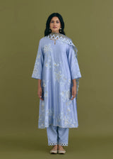 NELLI KURTA SET - POWDER BLUE