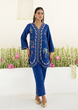 SIARA CO-ORD SET-NAVY BLUE