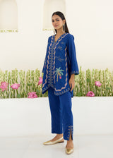SIARA CO-ORD SET-NAVY BLUE