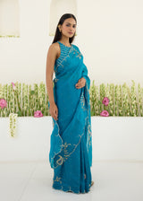 IDIKA SAREE- PEACOCK BLUE