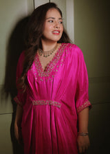 Aayushi Bangur in our Ariana Kaftan - Magenta