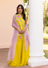 SHARNAMLI IN OUR Seri Kurta Lehenga Set - Mustard Yellow - With Dupatta