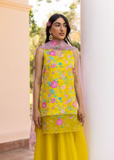 SHARNAMLI IN OUR Seri Kurta Lehenga Set - Mustard Yellow - With Dupatta