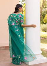 Avril Saree Blouse Set - Emerald Green