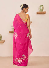 RAAG SAREE - BERRY PINK