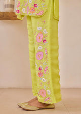 LIZA CO-ORD SET - PEAR GREEN