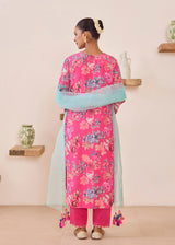 FIZA KURTA SET WITH DUPATTA - PINK