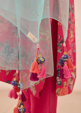 FIZA KURTA SET WITH DUPATTA - PINK