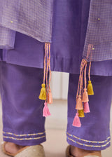 ILANA KURTA SET WITH DUPATTA - PURPLE