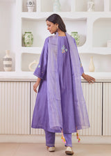 ILANA KURTA SET WITH DUPATTA - PURPLE