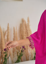 Aayushi Bangur in our Ariana Kaftan - Magenta