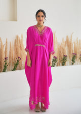 Aayushi Bangur in our Ariana Kaftan - Magenta