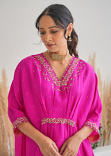 Aayushi Bangur in our Ariana Kaftan - Magenta