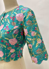 GULAB BLOUSE - TEAL BLUE