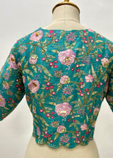 GULAB BLOUSE - TEAL BLUE