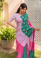 Zia Saree Blouse Set - Multi Coloured