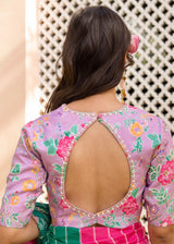 Zia Saree Blouse Set - Multi Coloured