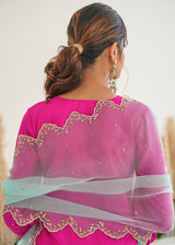 Dhvani Bhanushali in our Feeha Sharara Set - Fuchsia Pink