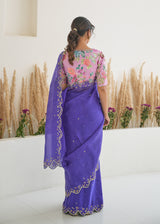Nargis Saree Fiza Blouse - Royal Purple