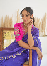 Nargis Saree - Royal Purple