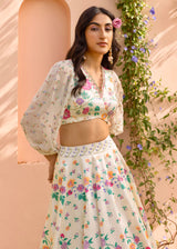 Maya Lehenga Set - Cream