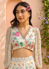 Maya Lehenga Set - Cream